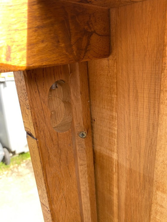 Image 1 of Table de ferme à repas à manger en chêne massif 1950 130x80 h76cm