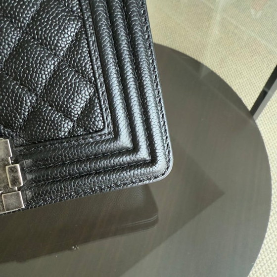 Image 1 of Chanel Boy Small - Caviar 20CM Quilted Black Ruthenium Silver Hardware Series 23
