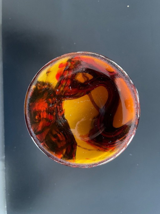 Art Deco glass vase, layered glass