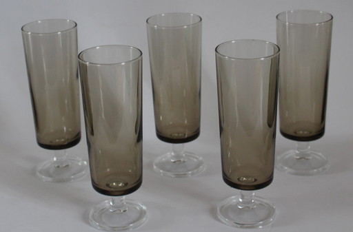 Set von 5 Sektgläsern Luminarc Rauchgrau