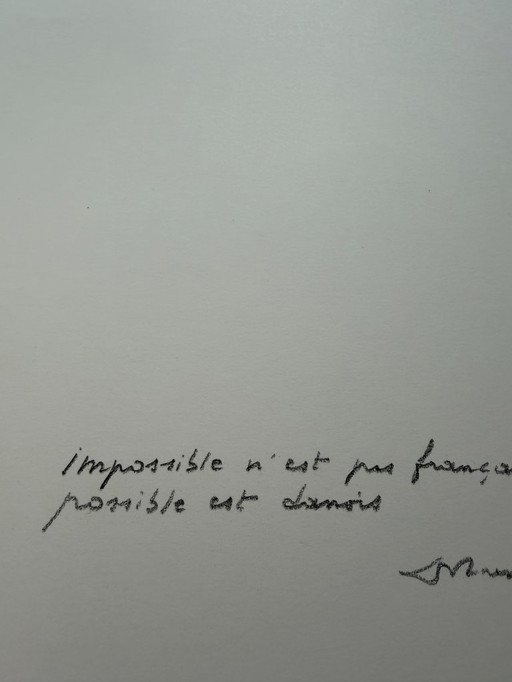 Christian  Dotremont, Impossible n'est pas francais - possible est danois, exibition poster, Printed in Denamark