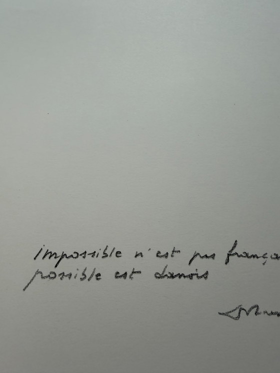 Image 1 of Christian Dotremont, Impossible n'est pas francais - possible est danois, manifesto della mostra, Stampato in Danimarca