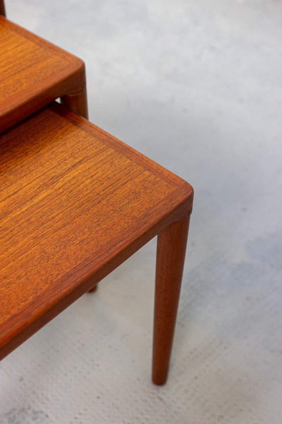 Image 1 of Tavolini impilabili Bramin a 3 pezzi di H.W. Klein, in teak vintage, stile danese.