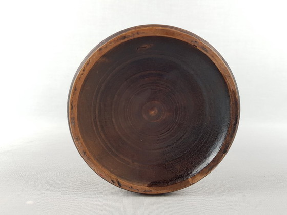 Image 1 of Vaso vintage di metà secolo in ceramica Bitossi "Mezza Chiave", smalto Tramonto di Aldo Londi, Italia, 1960