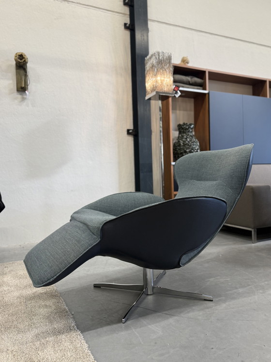 Image 1 of Jori Daydreamer Relaxfauteuil stof leer blauw