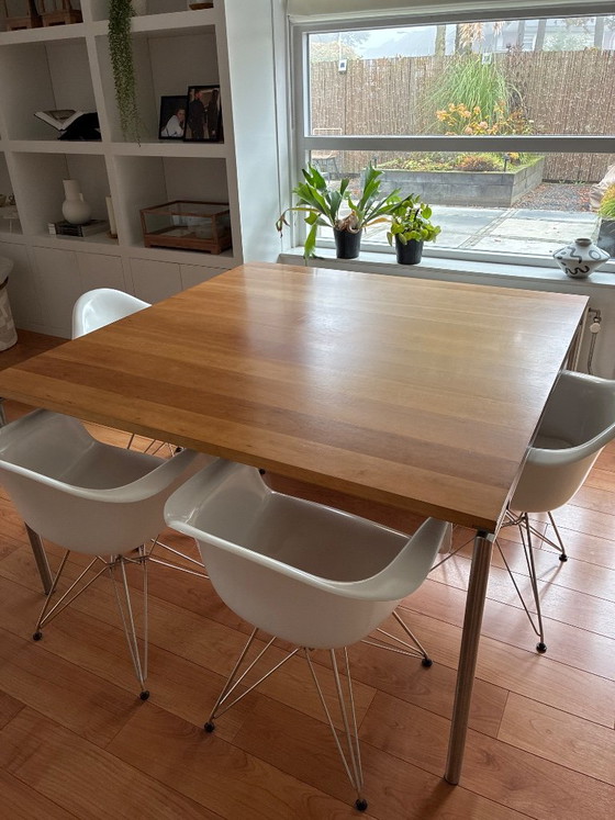 Tavolo da pranzo quadrato Bert Plantagie 140x140, Tavoli da pranzo, Legno, Metallo, Marrone, Modern (foto 4 di 5)