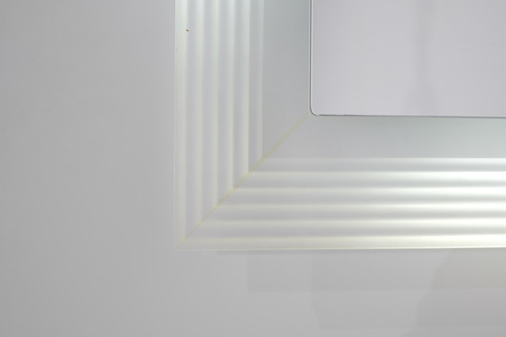 Image 1 of Specchio quadrato vintage in vetro, Italia, anni '70.