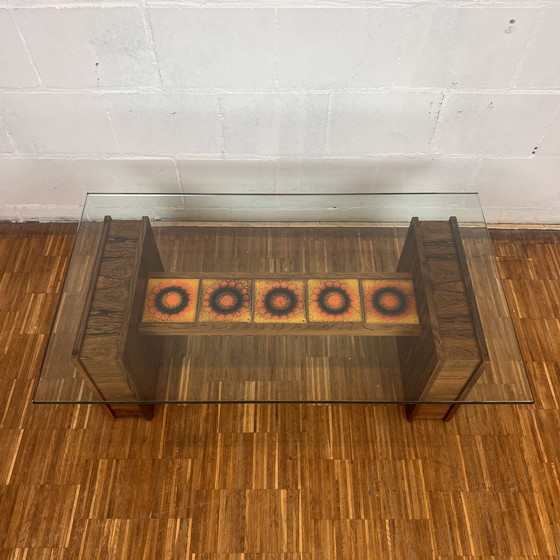 Image 1 of Mid Century Glastisch, 1970er Jahre