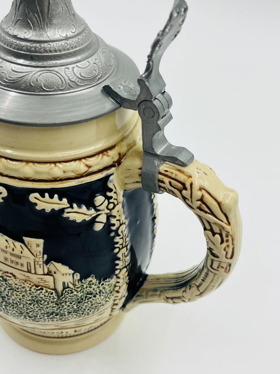 Boccale da birra tedesco in gres e peltro Marzi & Remy, Marzy & Remy, Accessori da tavola, Ceramica, Metallo (foto 10 di 12)