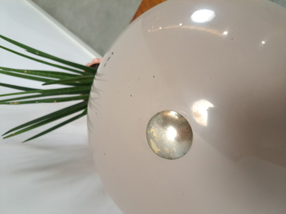 Image 1 of Tafellamp met Marmeren Voet en Zeskant Chromen Frame