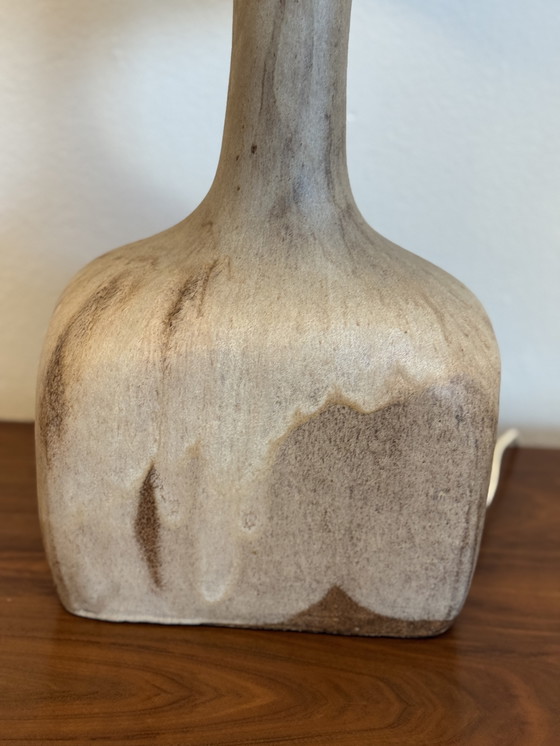 Image 1 of Vintage Brutalistisch Keramiek XL Tafellamp