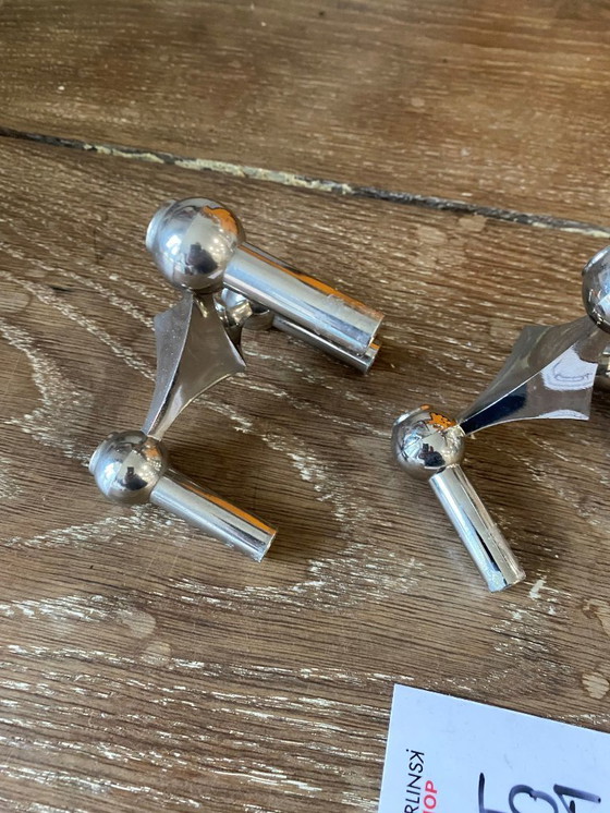 Image 1 of Lotto B, set di 3 candelieri modulari, NAGEL 1970