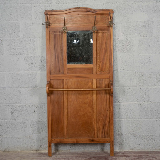 Early 20th Century Italian Hall Tree with Mirror