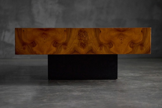 Image 1 of Table basse en loupe de bois, style Willy Rizzo, Italie, 1970