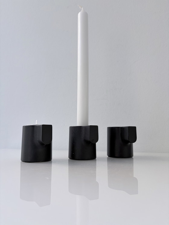Set of 3 Ikea Ypperlig HAY design Candle holders black – Aluminium (photo 3 of 6)