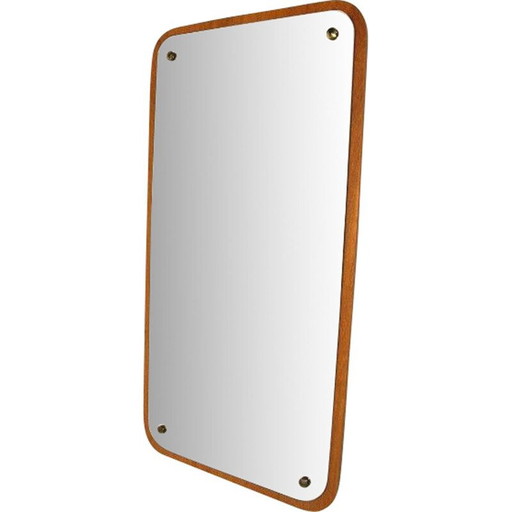 Miroir vintage en teck, Suède 1960