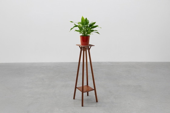 Image 1 of Art Deco hohe Eichenholzkonsole oder -sockel, Frankreich 1920er Jahre