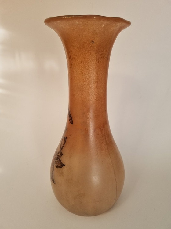 Image 1 of Beautiful Art Deco glass vase by Legras & Cie., circa 1920