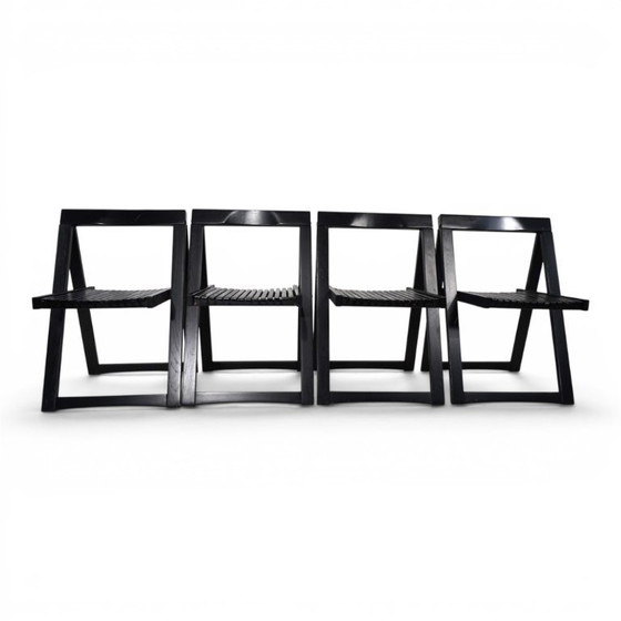 Image 1 of Set of 4 Aldo Jacobi Trieste Folding Chairs for Bazzani, 1960