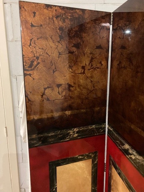 Image 1 of Paravento dipinto in lacca