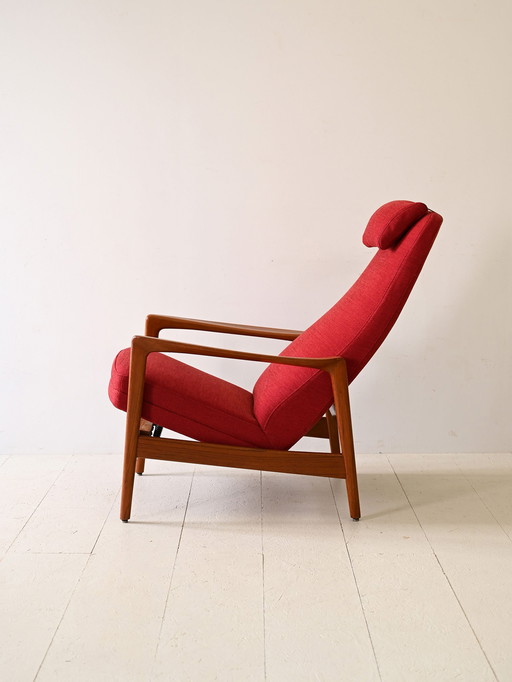 Vintage Reclining Armchair By Folke Ohlsson