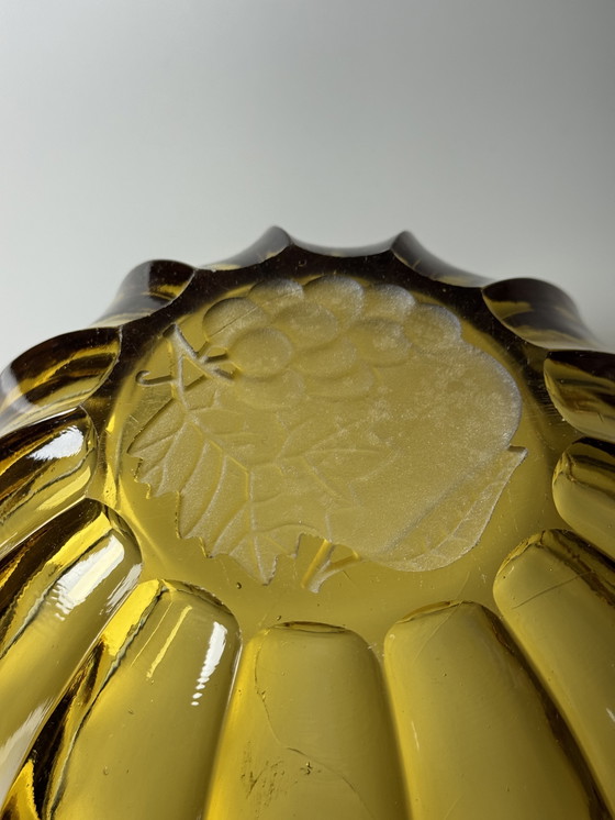 Image 1 of Cuenco y plato bajo mesa, década de 1930 - Verrerie de Scailmont