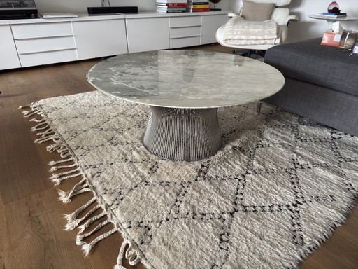 Tavolino da caffè originale Warren Platner di Knoll, marmo Arabescato