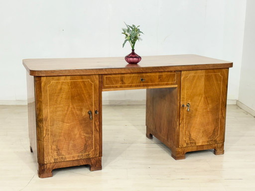 Beautiful Art Deco desk / vintage office desk / work table / table