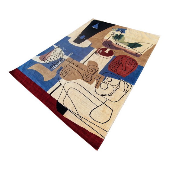 Le Corbusier Tapis L'Étrange Oiseau et le Taureau | Laine nouée à la main sur coton | Tapis d'art | 250 × (photo 4 of 9)