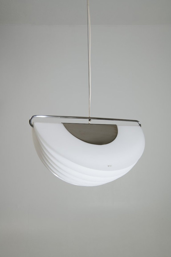 Spicchio Pendant Lamp - Ermanno Lampa & Sergio Brazzoli – iGuzzini, Plastic, Metal, Vintage (photo 5 of 18)