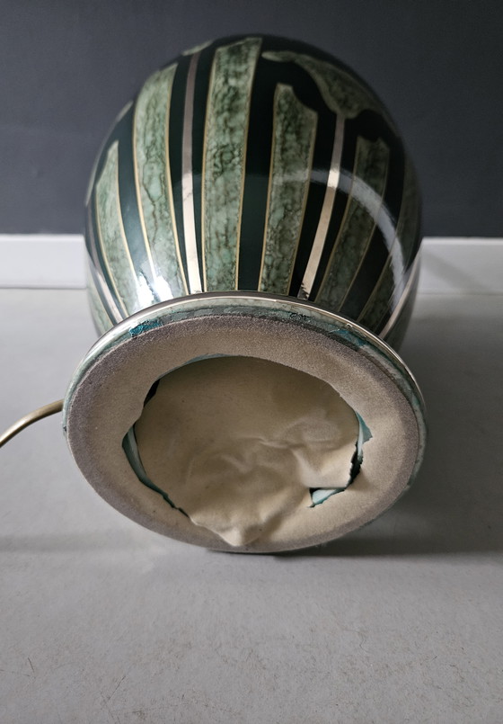 Image 1 of Porzellan-Tischlampe im Art-déco-Stil von Louis Drimmer