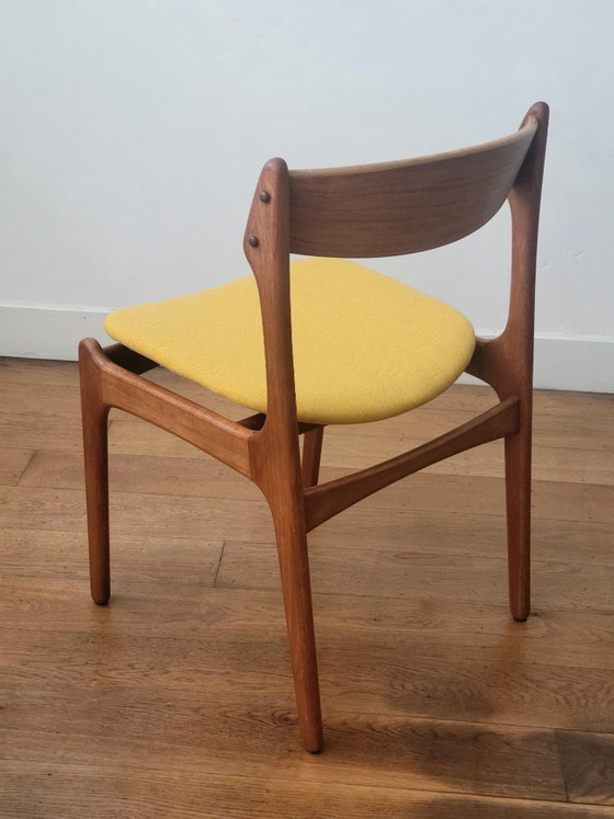Set aus 6 Erik Buch Esszimmerstühlen Modell 49 und Modell 50 aus Teakholz – Gold (photo 10 of 15)