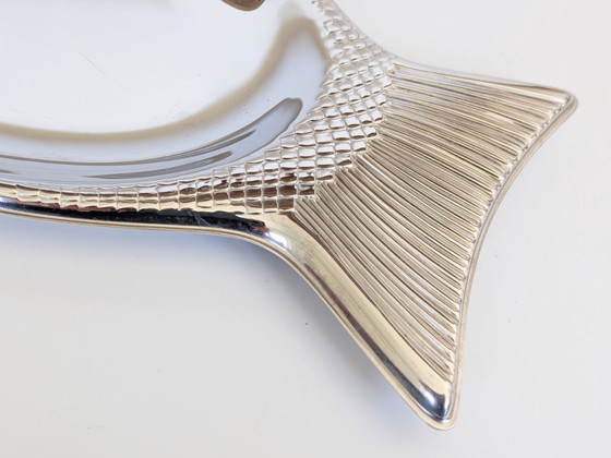 Vintage WMF Cromargan Fish-Shaped Serving Tray Stainless Steel – Table accessories, polished steel (photo 7 of 12)