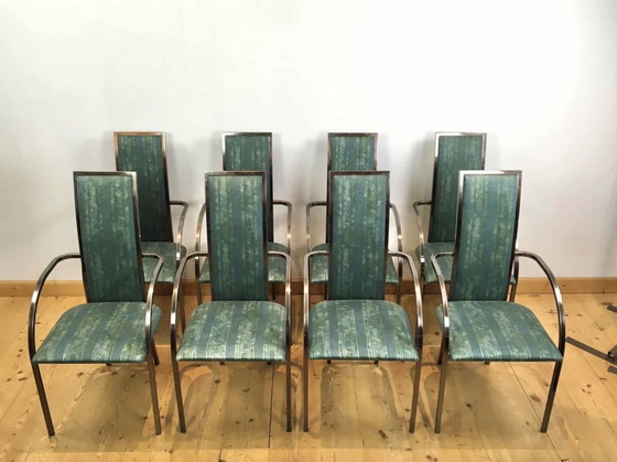 Image 1 of Belgo Chrome eetkamerstoelen uit de jaren 80