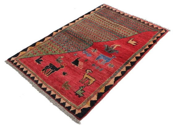 Image 1 of Original Persian carpet Gabbeh Ghashghai oriental carpet 150 cm x 102 cm old natural