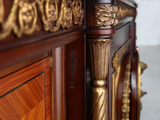 Image 1 of Hoogwaardige 20e-eeuwse mahonie buffetkast in Lodewijk XVI-stijl, E.P. Ehalt, Frankrijk