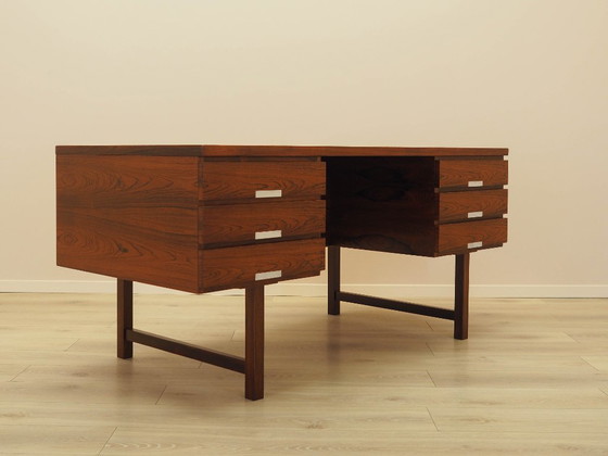 Image 1 of Scrivania in palissandro, design danese, anni '70, produzione: Eigil Petersens Møbelfabrik