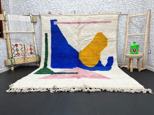 Alfombra tradicional hecha a mano de pura lana de 3/4 m – Alberto Bazzani, vloerkleden en tapijten, Wool