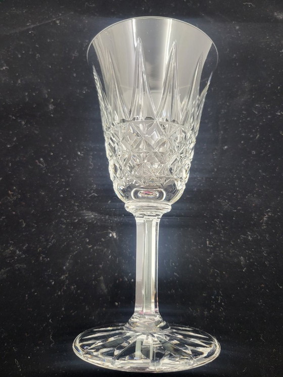 Image 1 of Set of Saint Louis Tarn pattern crystal glasses, France, 1950