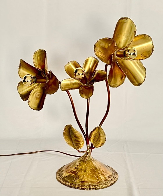 Image 1 of Tischleuchte „Seerosen“ von Maison Honoré, Paris, Frankreich, 1970er Jahre