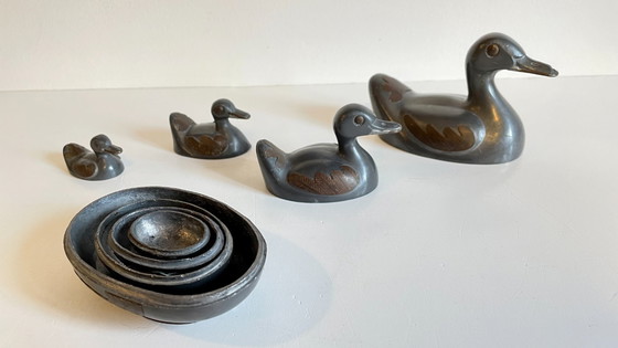 Image 1 of Vintage Duck Family Boxes