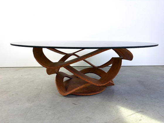 Stahl-Couchtisch von Maurice Barilone, 1980er Jahre – Roche Bobois, Couchtische, Glas, Metall (photo 8 of 9)