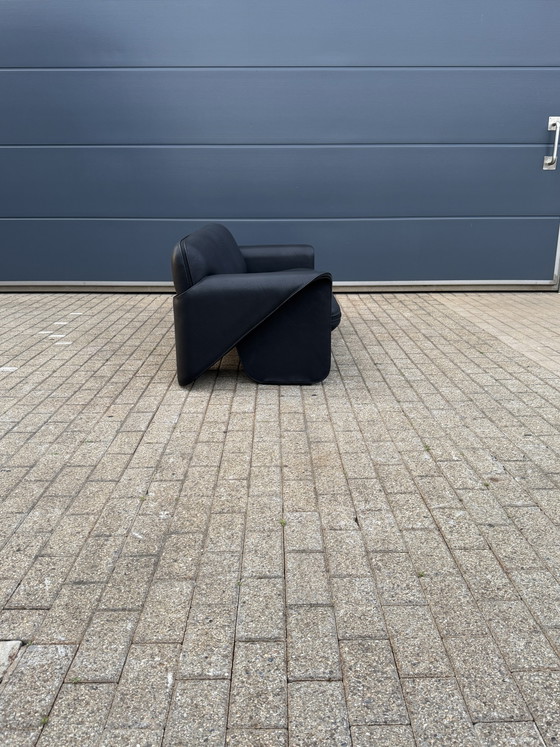 Image 1 of De Sede DS-125 3-Sitzer Schwarzes Büffelleder Hals 5mm WIE NEU!