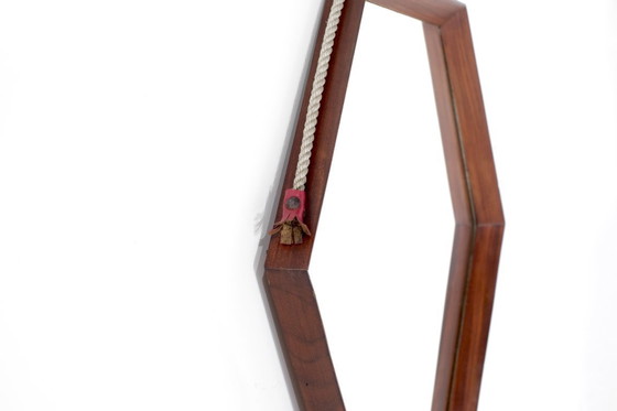 Image 1 of Vintage houten spiegel, Italië, jaren 60.