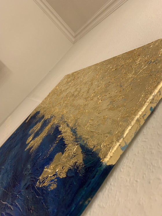 Image 1 of Acrylverfschilderij "Gouden Getijden"