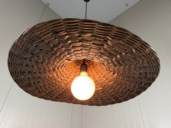 Lampada a sospensione XXL in rattan sintetico, anni '60 – Lampade a sospensione, Wicker (photo 8 of 16)