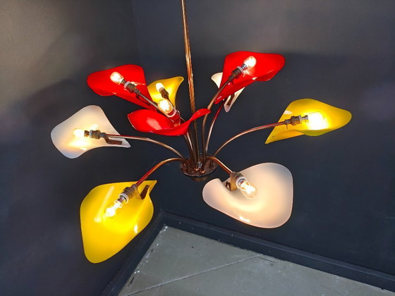 Image 1 of Vintage multi colour italian chandelier, 1960s