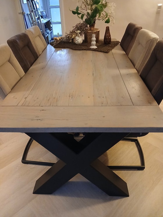 For sale: 6-person dining set and matching coffee table. – Wood (photo 19 of 24)