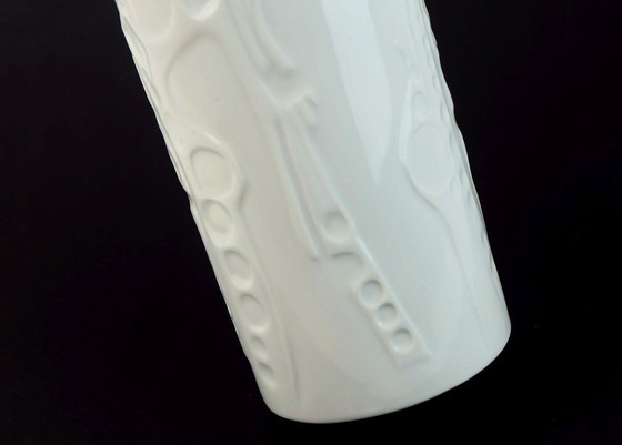 Image 1 of grande vaso in porcellana di gerold-porzellan bavaria decorazione astratta a rilievo anni 1960/1970 modello n. 7840/2