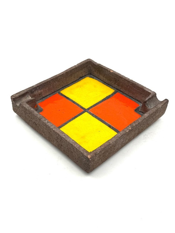 Image 1 of Keramische asbak in space age-stijl uit het midden van de 20e eeuw, Aldo Londi Bitossi, Italië, jaren 70.